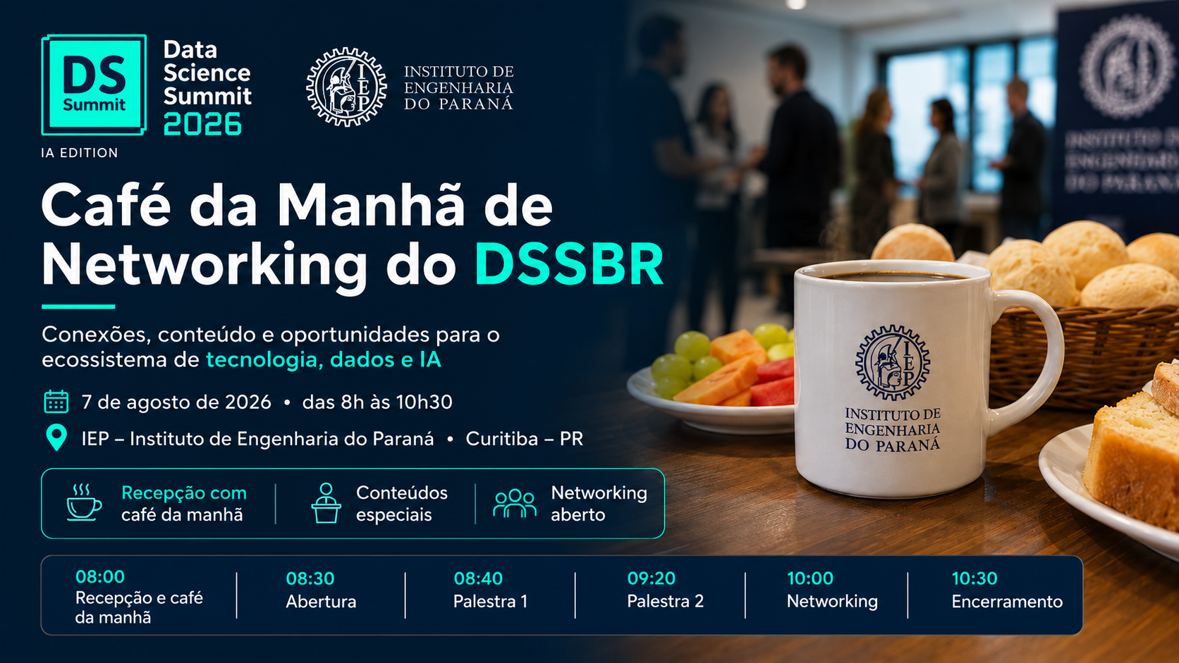 Café da Manhã de Networking do DSSBR no IEP — 7 de agosto de 2026
