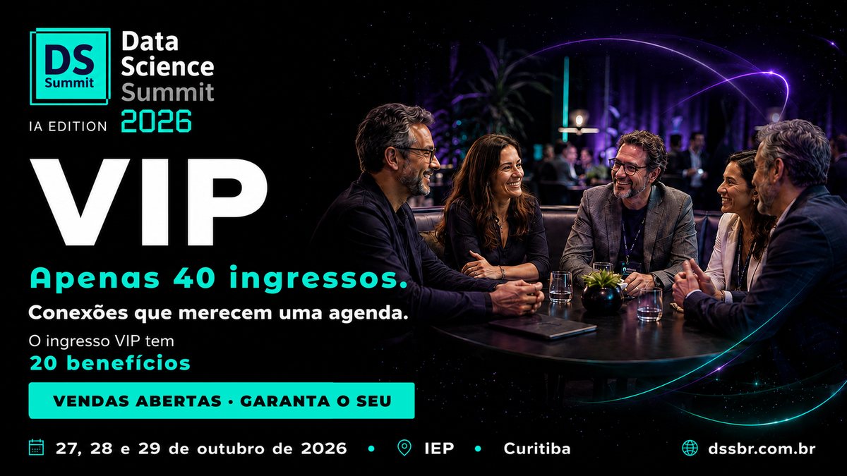 Ingresso VIP do DSSBR 2026 — vendas abertas. Apenas 40 ingressos, 20 benefícios. Garanta o seu.