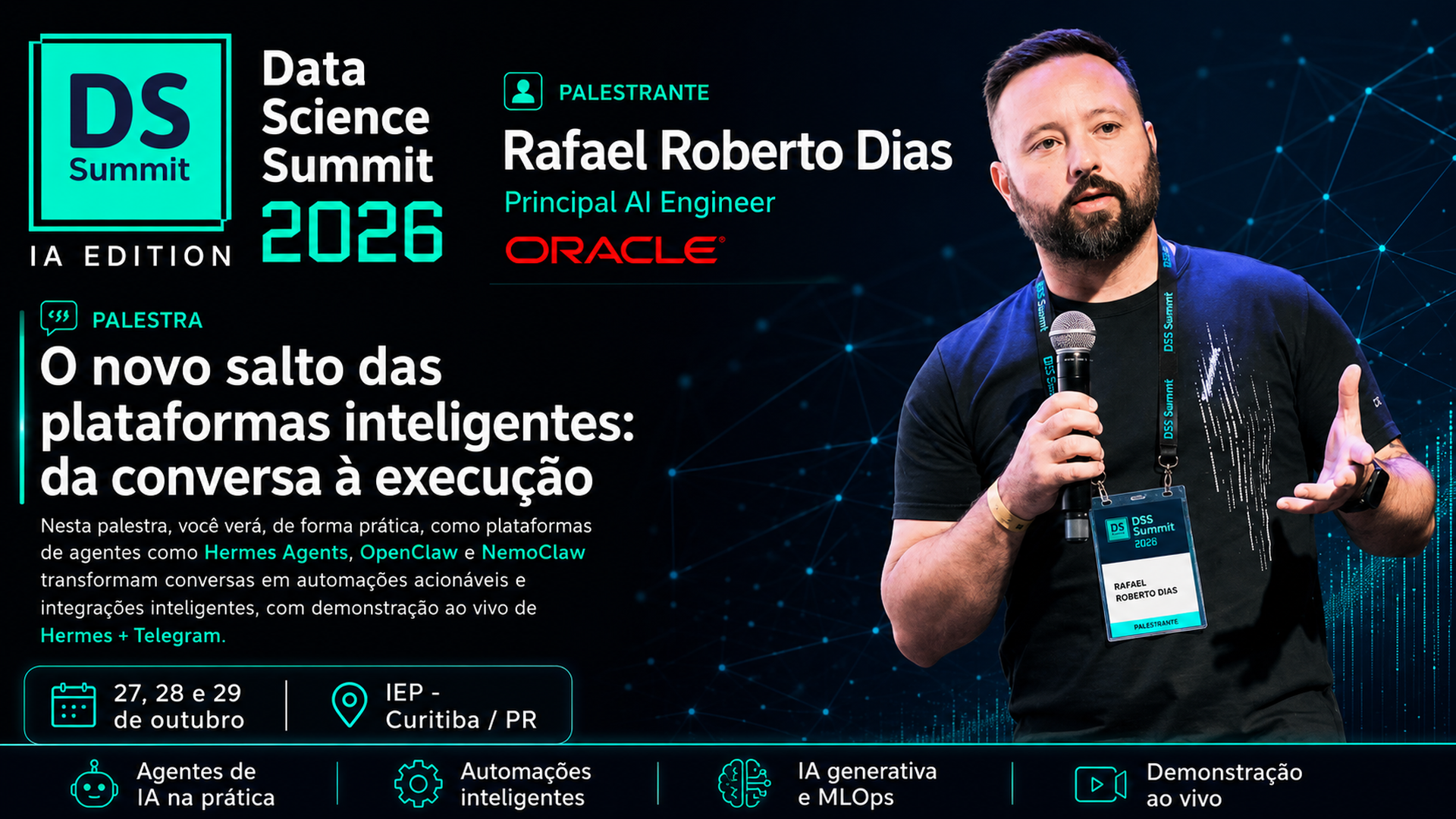 Rafael Roberto Dias no DSSBR 2026 — O novo salto das plataformas inteligentes