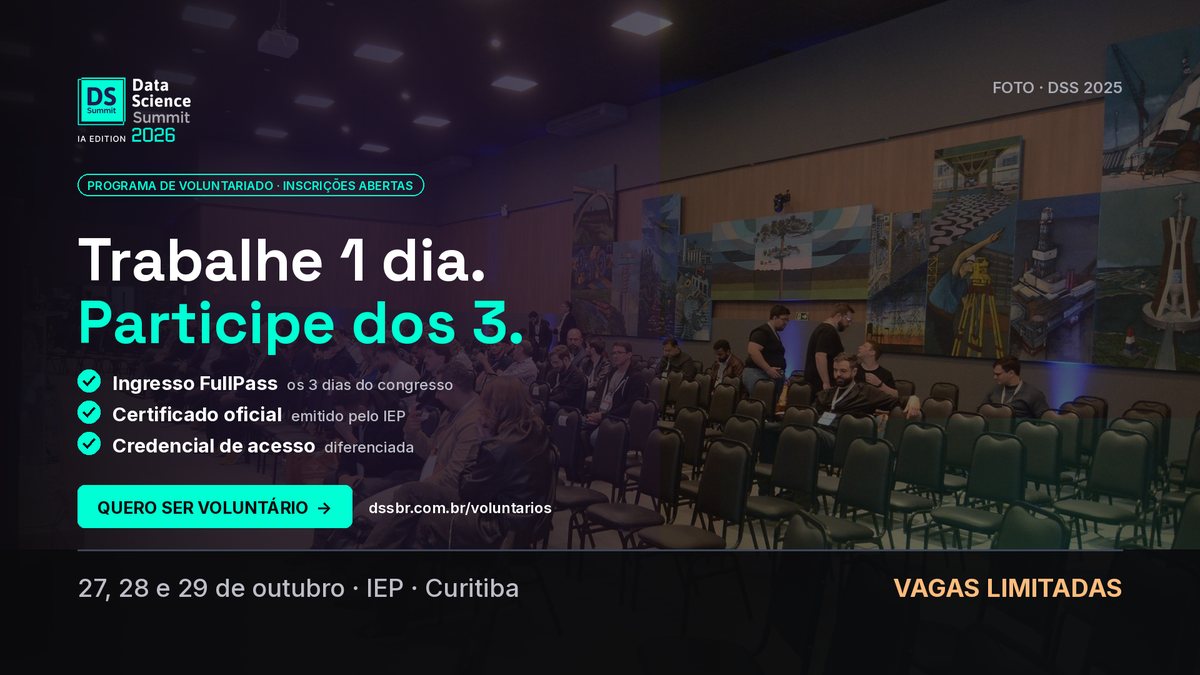 Programa de Voluntariado DSSBR 2026 — trabalhe 1 dia, participe dos 3